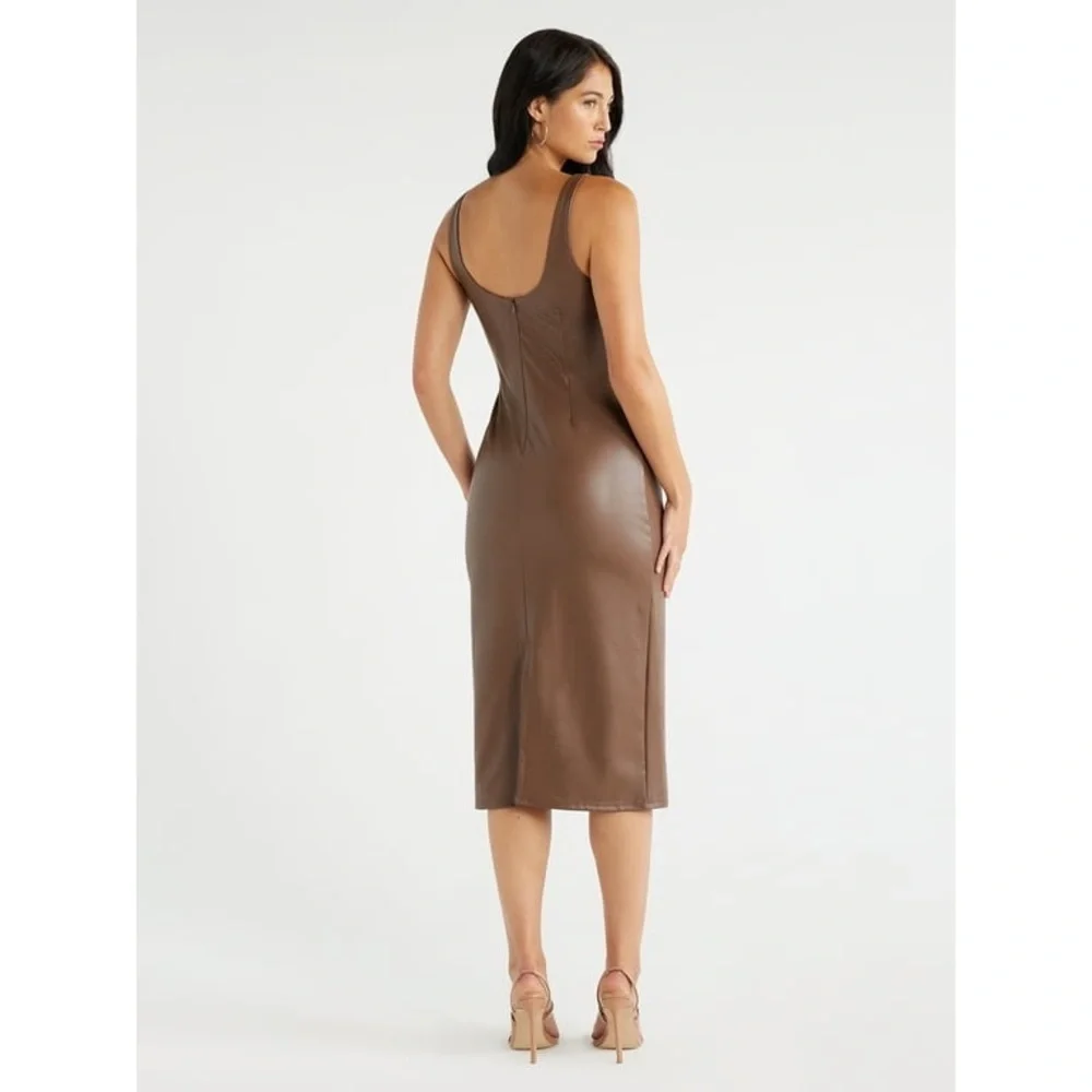 Faux Leather Dresss NWT - Picture 2 of 11